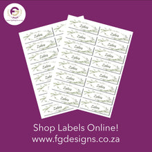 Name Labels - FG Design • Print • Laser