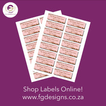 Name Labels - FG Design • Print • Laser