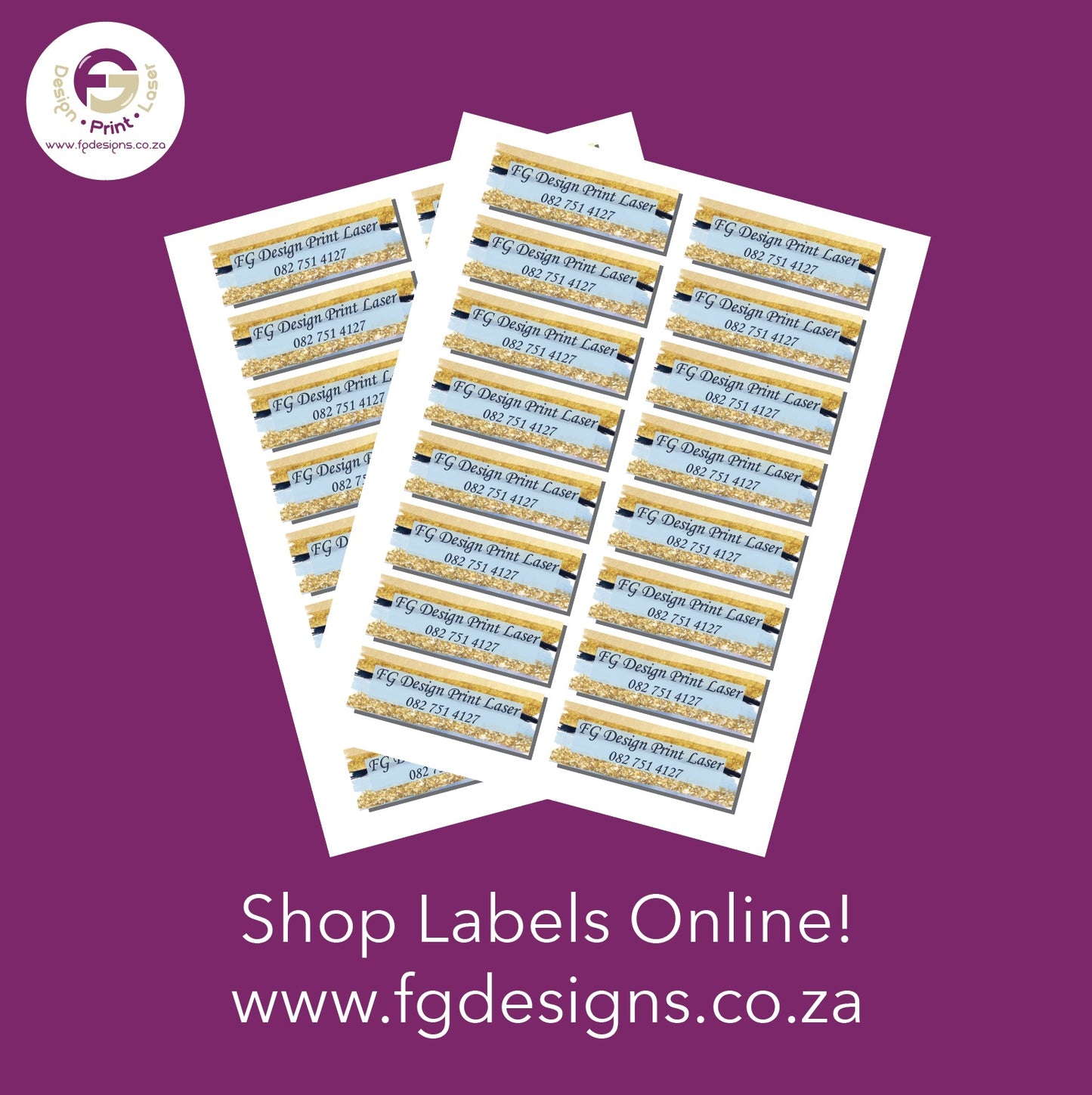 Name Labels - FG Design • Print • Laser