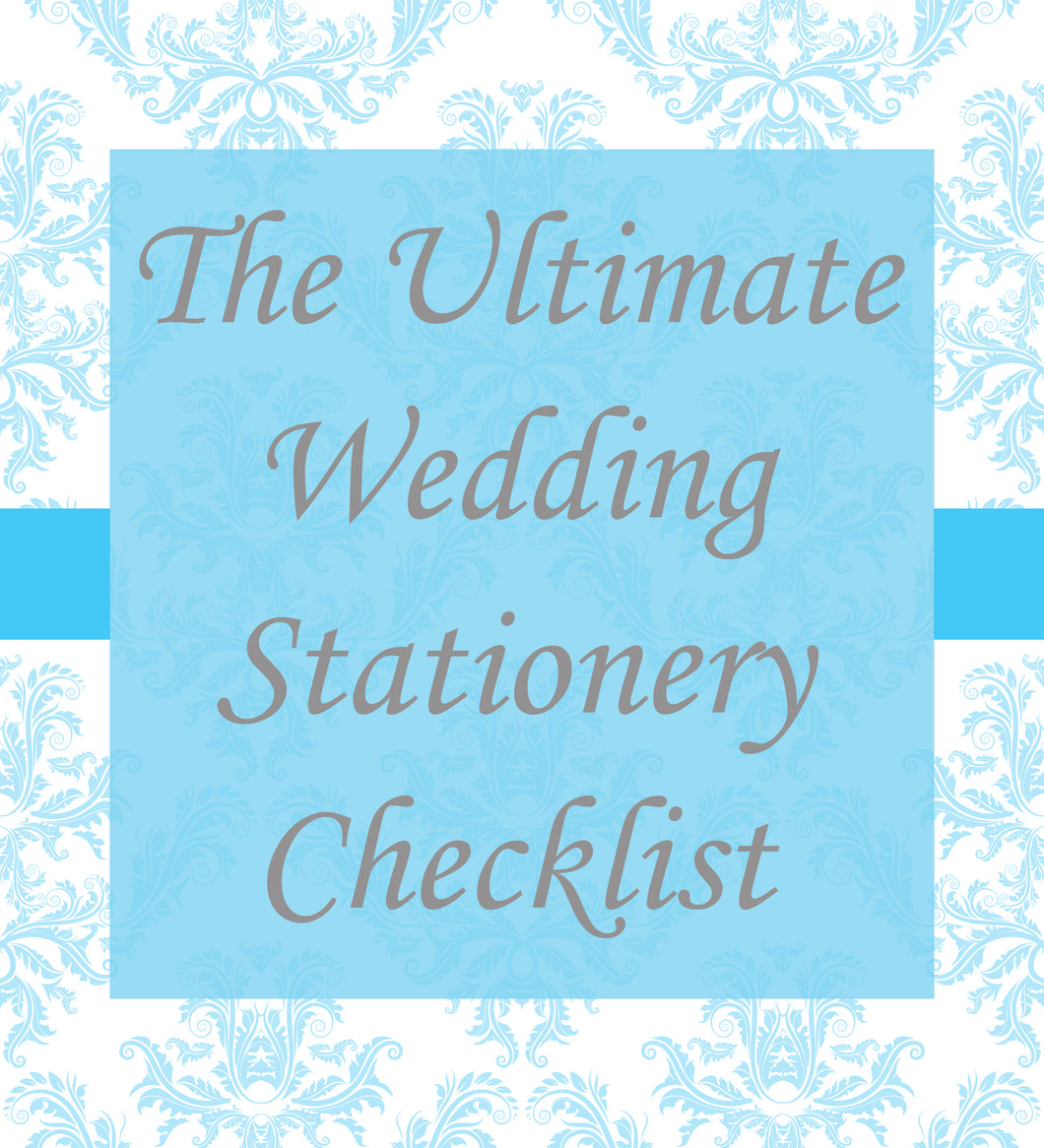 Wedding Stationery Checklist (Printable) - FG Design • Print • Laser