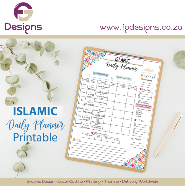 Islamic Daily Planner Printable